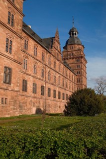 View of Johannisburg Castle in Aschaffenburg, Germany, Europe
