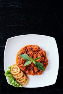 Traditional cambodian khmer spicy prawn amok curry