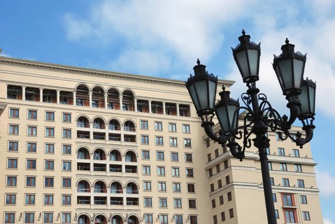 The building of the Moskva hotel in Moscow