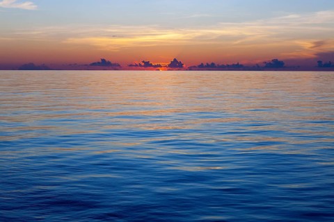 Sunset over the sea, Kai Islands, Moluccas, Indonesia, Asia