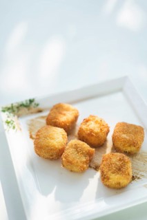 Croquetas spanish tapa fried breaded potato and ham croquetes