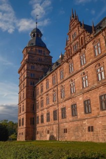 View of Johannisburg Castle in Aschaffenburg, Germany, Europe