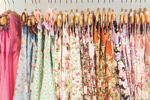 Floral pattern young girl dresses in children wear fashion shop
