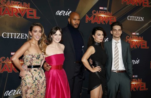 Chloe Bennet, Elizabeth Henstridge, Henry Simmons, Ming-Na Wen and Jeff Ward at the World premiere