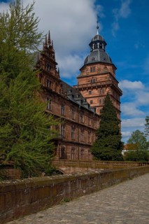 View of Johannisburg Castle in Aschaffenburg, Germany, Europe