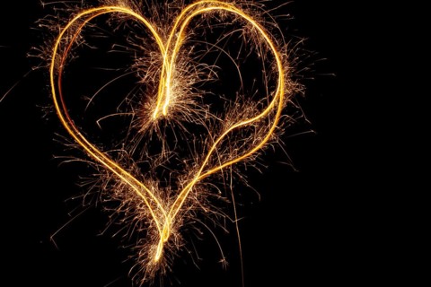 Sparklers heart, Using a camera with a slow shutter speed