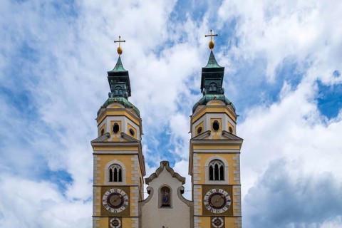 View of the Brixen Cathedral in South Tyrol, Italy, Europe