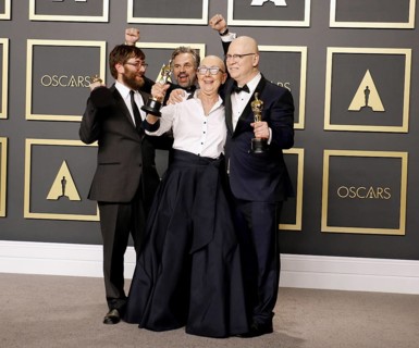 Mark Ruffalo, Jeff Reichert, Julia Reichert and Steven Bognar at the 92nd Academy Awards, Press