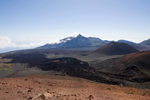 Crater of the Haleakala volcano, Maui, Hawaii, USA, North America