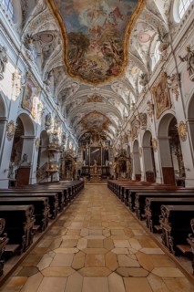 Interior of the Church of St Emmeram in Regensburg, Bavaria, Germany, Europe