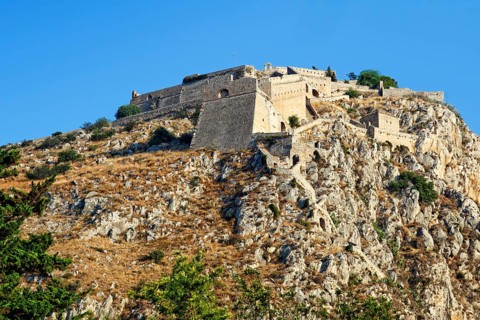 The castle Palamidi of Nafplio, Greece, Europe