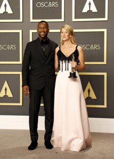 Laura Dern and Mahershala Ali at the 92nd Academy Awards, Press Room held at the Dolby Theatre in