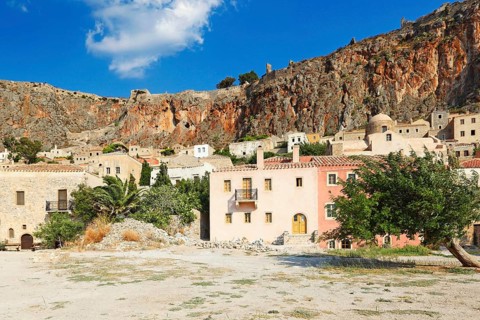 The Byzantine castle-town of Monemvasia in Greece