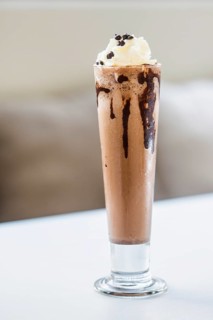 Chocolate milk shake drink 4with whipped cream
