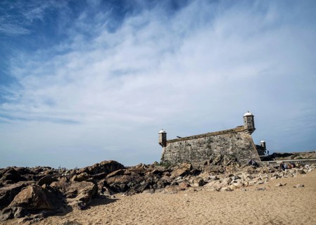 Castelo do queijo old fort landmark in foz do douro beach district of porto portugal