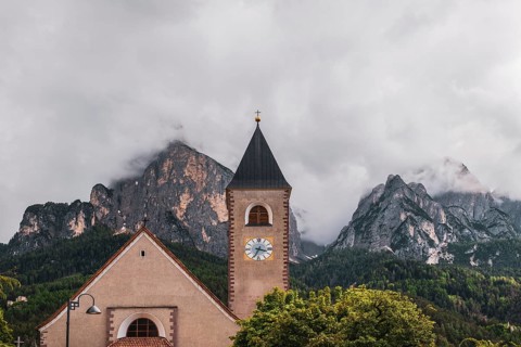 Parish church of Siusi allo Sciliar in South Tyrol, Italy, Europe