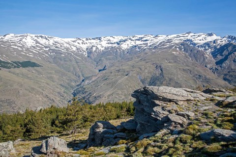 Landscape of Sierra Nevada Mountains in the High Alpujarras, near Capileira, Granada Province,