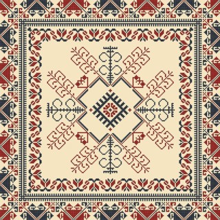 Traditional Latvian embroidery seamless pattern, vector illustration