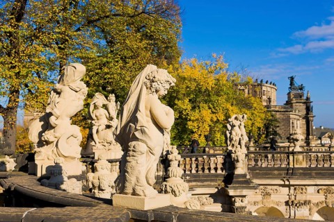 Dresden Zwinger in autumn