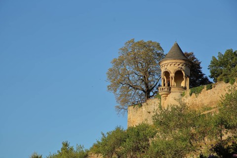 Tower or temple of Winzingen castle and palace in Haardt, Neustadt an der Weinstraße,