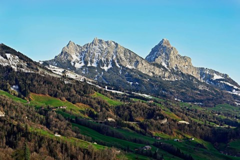 Large and small Mythen, Canton Schwyz, Switzerland, Europe