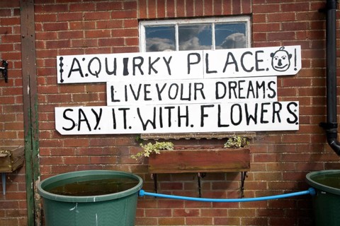 Quirky small photo gallery and museum at Alton Barnes, Wiltshire, England, United Kingdom, Europe