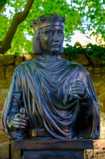 King Konrad III, Monument at the Abbey Ruins, Hersfeld Monastery, Luther Site, Bad Hersfeld, Hesse,
