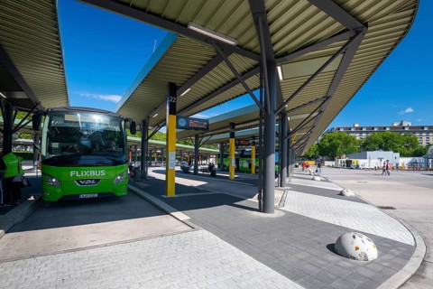 Central bus station ZOB, Flixbus, Messedamm, Westend, Charlottenburg, Berlin, Germany, Europe