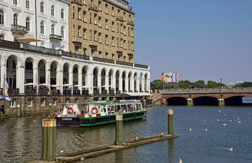 Europe, Germany, Hamburg, City, Alster Arcades, Alsterfleet, Launch, Hamburg, Hamburg, Federal
