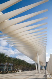 Quay two El Palmeral de las Sorpresas port development of the modern new cruise terminal, Malaga,