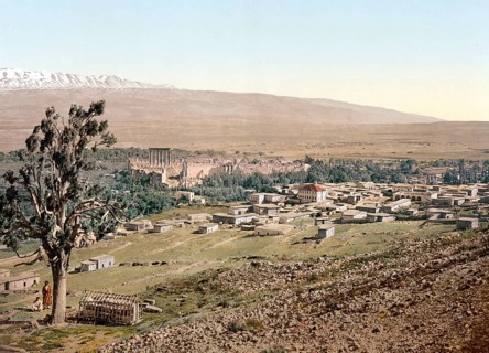General view of Baalbek, the Holy Land, Lebanon, c. 1890, Historic, digitally restored reproduction