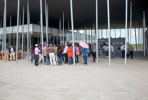 The new visitor centre at Stonehenge, Amesbury England, UK completed and opened in December 2013,