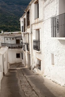 Houses in the village of Capileira, High Alpujarras, Sierra Nevada, Granada province, Spain, Europe