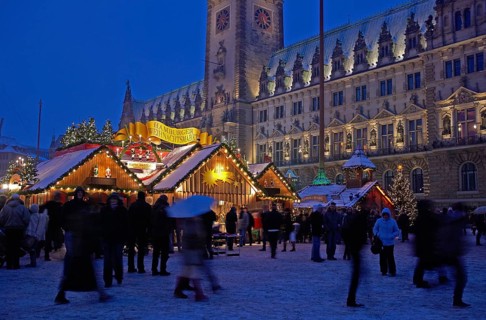 Hamburg, Weihnachtsmarkt, Rathaus