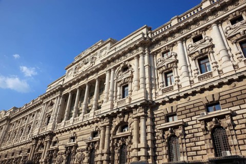 Palazzo di Giustizia, Palace of Justice, Prati district on the banks of the Tiber, Rome, Italy,