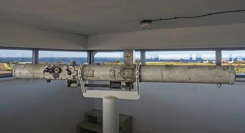Rangefinder in the Musée Mémoire 39-45, WW2 museum in German Graf Spee naval artillery battery
