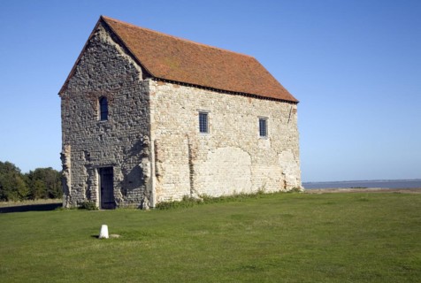 Saxon chapel of St Peter-on-the-Wall, Bradwell-on-Sea, Essex, England, UK