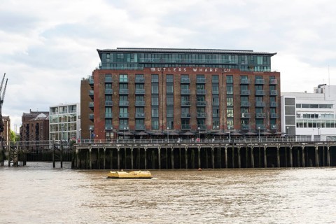 Apartments in converted industrial building, Butler's Wharf, Bermondsey, London, England, UK