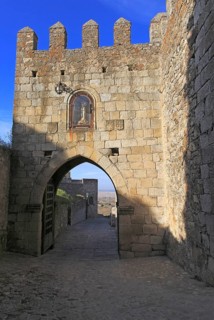 Puerto del Triunfo gateway in medieval town of Trujillo, Caceres province, Extremadura, Spain,