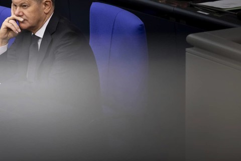 Olaf Scholz (SPD), Federal Chancellor, pictured during a meeting in the German Bundestag in Berlin.