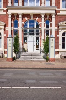 Entrance to the Hotel Weberei Bendix in the warehouse of the former Bendix weaving and spinning