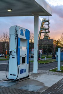 Hydrogen filling station, at the Hertern hydrogen competence centre, h2Herten, on the site of the