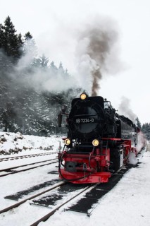 Brocken railway, Schierke, Saxony-Anhalt, Germany, Europe