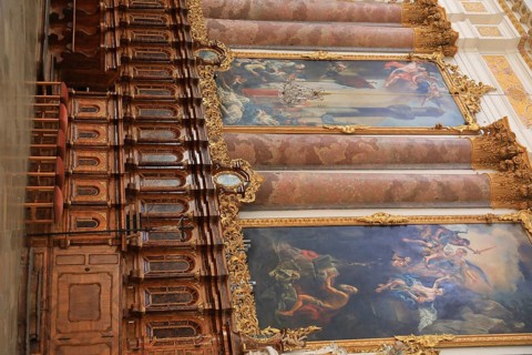 Interior of the Cistercian Abbey Church Fürstenfeld in Fürstenfeldbruck, Upper Bavaria, Bavaria,