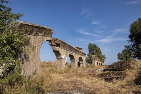 Blasted bunkers in the Peene meadows near the Historical-Technical Museum. National Socialists
