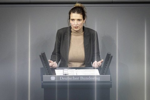 Svenja Stadler, SPD, MdB, gives a speech during a session of the German Bundestag. Berlin, 01.02