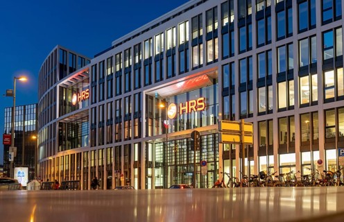 Corporate headquarters of the travel portal HRS, at Cologne Central Station, Breslauer Platz,