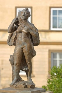 Sculpture Fortuna by Bern Göbel 2021, allegory, luck, fate, Greek, mythology, virtue, woman,