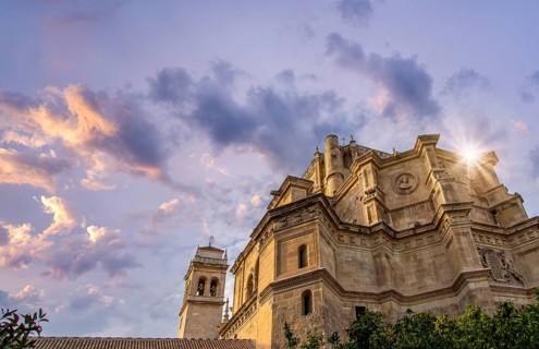 Famous San Jeronimo Monastery in a heart of Granada Historic city