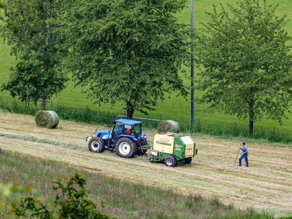 A tractor harvesting hay, Welschensteinach, 20 05 2023